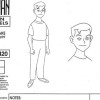 Tim model sheet in black and white